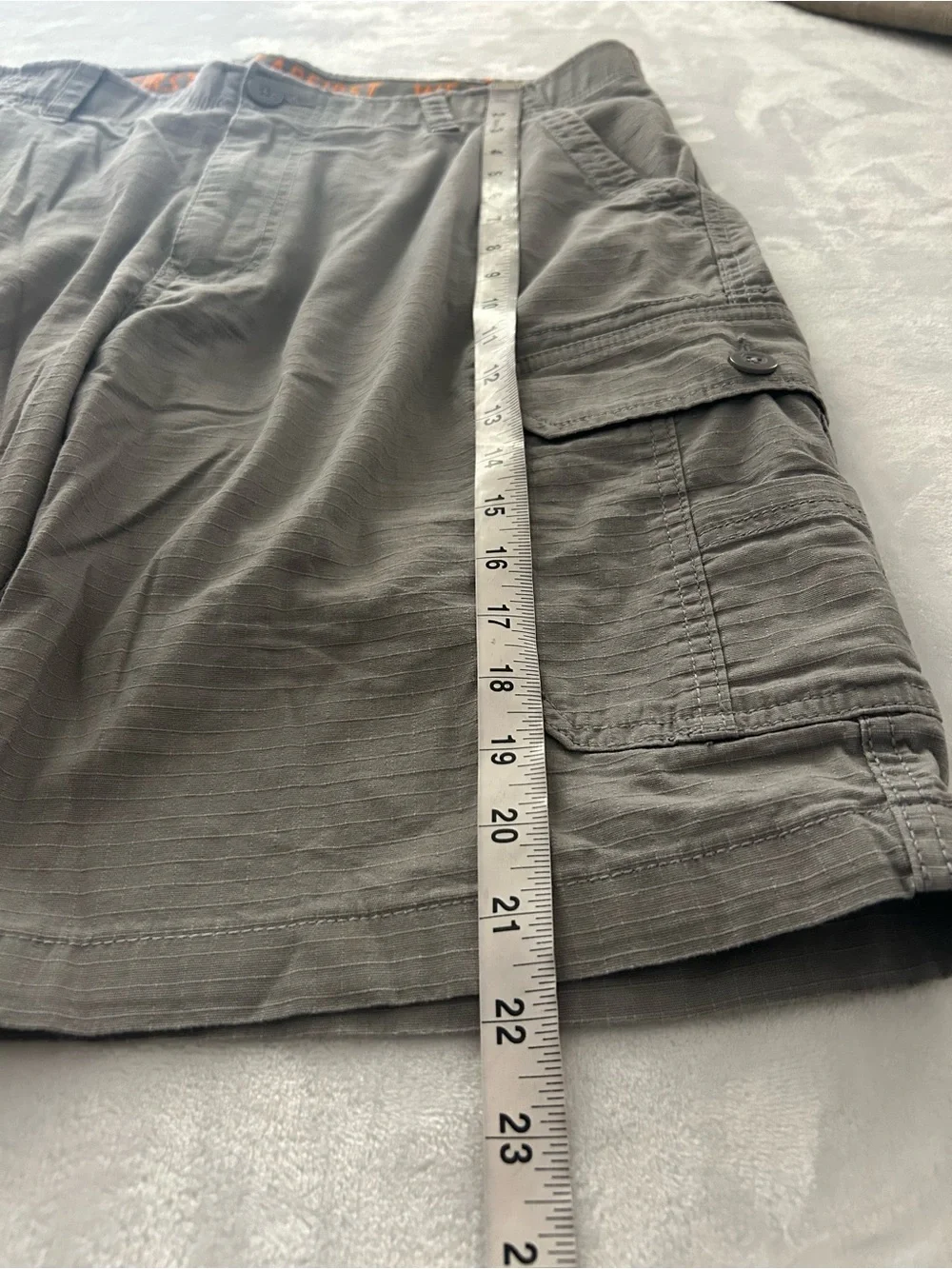 Wearfirst Men's Size 36 Gray Cargo Utility Stretch Waist Shorts